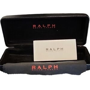 𝅺RALPH by Ralph Lauren Sunglass Case with Cleaning Cloth and Care Instructions